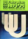 Fahrplan Kölner Verkehrs Betriebe 1974 / 1975