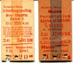2 DR Fahrkarten Messe Leipzig Zuschlag Rotdruck