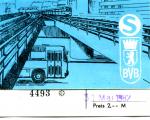 Touristen Fahrkarte S - Bahn und BVB Berlin 1987