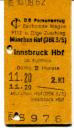 Fahrkarte München – Innsbruck 1962