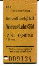 OHE Fahrkarte Wulfsen Süd – Winsen (Luhe) Süd