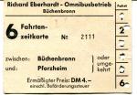 Fahrschein Omnibusbetrieb Eberhardt Büchenbronn