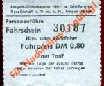 Fahrschein Personenfähre Bingen – Rüdesheimer